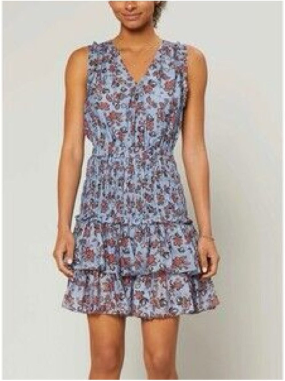 Current Air floral smocked mini dress